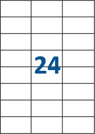 Lot de 200 planches étiquettes autocollantes pour timbres sur feuille a4 : 70 x 37 mm (24 étiquettes par feuille)