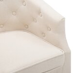 vidaXL Fauteuil Beige Tissu