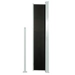 vidaXL Auvent latéral rétractable de patio 160x300 cm Noir