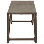 vidaXL Banc de jardin 120 cm Résine tressée Marron