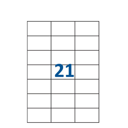 Lot de 3000 planches étiquettes autocollantes blanches sur feuille a4 : 70 x 42 3 mm (21 étiquettes)