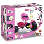 Smoby tricycle bébé 2 en 1 be fun rose