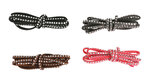 Ruban en daim avec clous strassés métalliques 3mm x 1 m 4 pièces