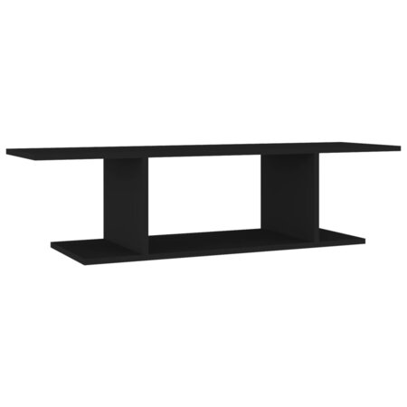 vidaXL Meuble TV mural Noir 103x30x26 5 cm