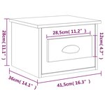 vidaXL Tables de chevet murales 2 Pièces chêne fumé 41 5x36x28 cm