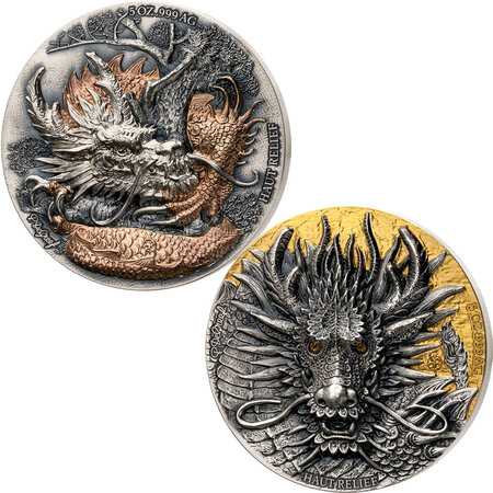Pièce de monnaie en Argent 5000 Francs g 155.5 (5 oz) Millésime 2024 Edition Signature DRAGON