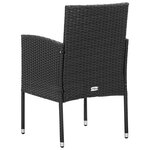 vidaXL Ensemble à dîner de jardin 7 Pièces Résine tressée Noir