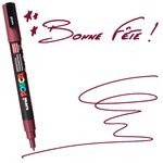 Marqueur Posca Lie de vin PC3M Pointe conique fine