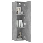 vidaXL Meuble TV Gris béton 30 5x30x110 cm Aggloméré