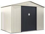 Abri de jardin métal "Nebraska" - 5.30 m² - Beige/Gris anthracite