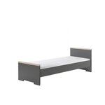 Chambre complete lit  bureau  chevet  armoire anthracite