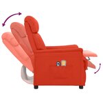vidaXL Fauteuil de massage électrique Rouge Similicuir