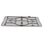 Lesli Living Table de fête pliable 180x70x74 cm Blanc