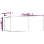vidaXL Meubles TV 2 Pièces Sonoma gris 80x30x30 cm Bois d'ingénierie