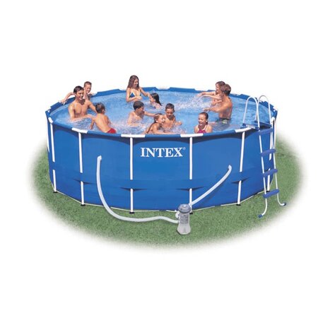 Piscine avec cadre en métal 457 x 122 cm intex 28236gn