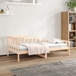 vidaXL Lit de jour 90x190 cm Bois de pin massif