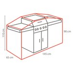 Perel Garden Housse de barbecue d'extérieur 145 cm