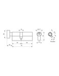 THIRARD - Cylindre de serrure à bouton Federal S  30Bx40mm  nickel  anti-arrachement  anti-perçage  5 clés