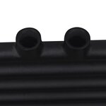 vidaXL Sèche-serviettes eau chaude à rails droits noir 600x764 mm