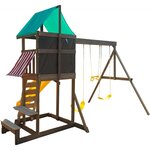 Aire de jeux en bois avec toboggan newport