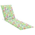 vidaXL Chaise longue avec table et coussin Bois de teck solide