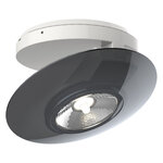 Spot en saillie led - orientable - bague grise - cons. 4 5w (eq. 40w) - 300 lumens - blanc chaud