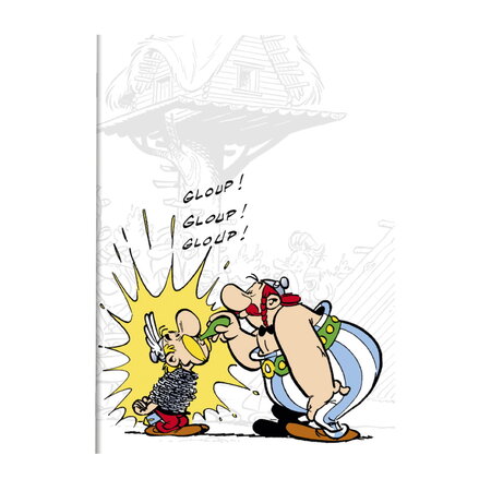 Cahier piqué a4 - 96 pages séyès - astérix et obélix - gloup gloup gloup !
