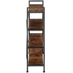 Tectake Etagère bibliothèque LEEDS style industriel 67,5 x 31,5 x 121,5 cm - bois foncé industriel