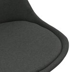 vidaXL Chaises à manger lot de 4 gris foncé tissu