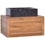 vidaXL Armoire murale de salle de bain 60x45x30 cm Bois de teck massif