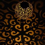 HI Lampe de jardin solaire à LED 18 cm Métal Marron