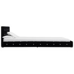 vidaXL Lit avec matelas Noir Velours 90 x 200 cm