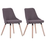 vidaXL Chaises à manger lot de 2 taupe tissu