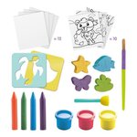 SUPER GREEN Kit de 3 activités bio : coloriage, tampons et peinture