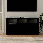 vidaXL Meuble TV Noir 102x37 5x52 5 cm Aggloméré