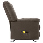 vidaXL Fauteuil de massage inclinable Marron Tissu