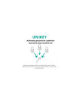 THIRARD - Cadenas à clé Docker UNIKEY (achetez-en plusieurs  ouvrez avec la même clé)  65mm  2 clés
