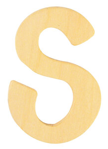 Alphabet en bois 6 cm Lettre S