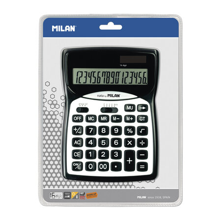 Calculatrice noire 16 chiffres