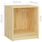 vidaXL Tables de chevet 2 Pièces 35 5x33 5x41 5 cm Bois de pin massif