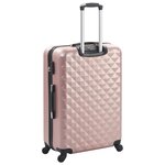 vidaXL Valise rigide 3 Pièces Doré rose ABS
