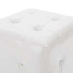 vidaXL Poufs 2 Pièces Blanc 30 x 30 x 30 cm Similicuir