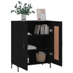 vidaXL Buffet noir 69 5x34x90 cm bois d'ingénierie