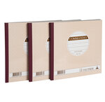 Lot De 3 Manifolds Commandes - Papier Autocopiant - Triplicata (1 Original Et 2 Copies) - 50feuilles - Format 21 X 21 Cm - Couverture Vernie - Avoine - Le Dauphin