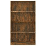 vidaXL Bibliothèque 4 niveaux Chêne fumé 80x24x142cm Bois d'ingénierie