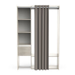 Dressing complet avec rideau - FLOWER - Chêne - 119 1 x 49 9 x 183 cm - DEMEYERE