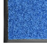 vidaXL Paillasson lavable Bleu 90x150 cm