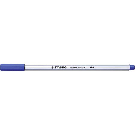Feutre pointe pinceau pen 68 brush bleu outremer stabilo