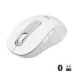 Souris sans fil logitech signature m650 - silencieuse  bluetooth  boutons programmables - blanche