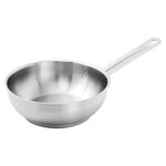 Sauteuse en inox induction 200 mm - vogue -  - acier inoxydable1 8oui x65mm